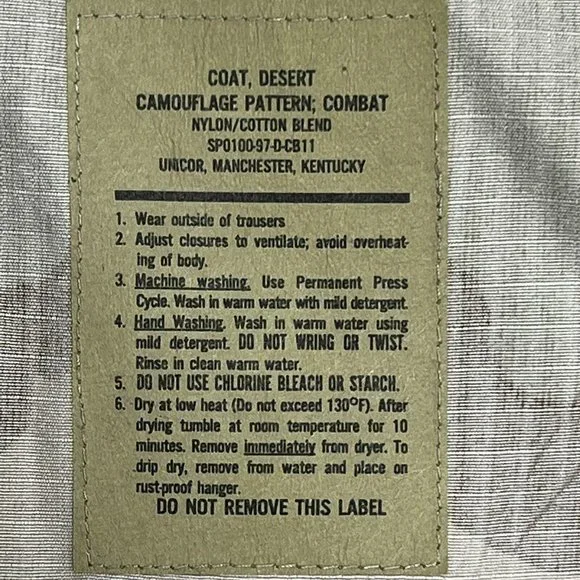 US Air Force Combat Military Coat Desert Jacket Medium Regular Camouflage Beige - Picture 16 of 16